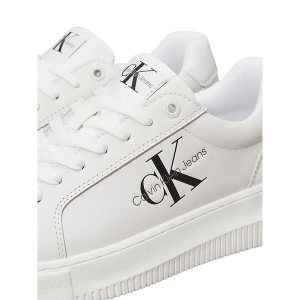 Γυναικεία Sneakers Calvin Klein Chunky Cupsole Leaceup Mon Lth Wn White YW0YW00823-YBR