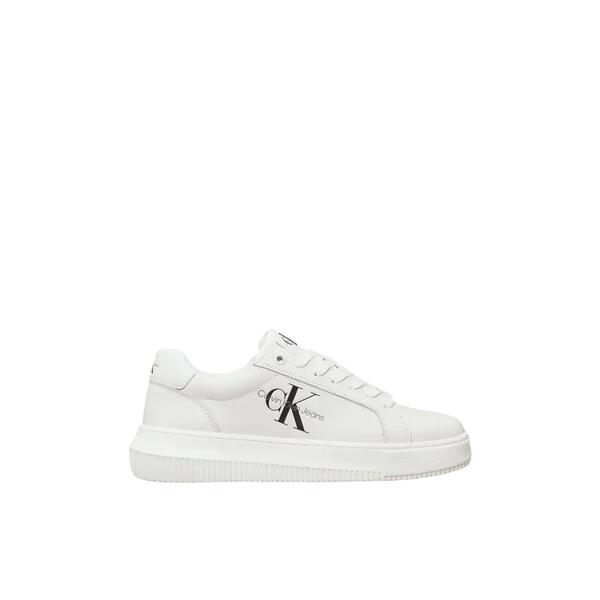 Γυναικεία Sneakers Calvin Klein Chunky Cupsole Leaceup Mon Lth Wn White YW0YW00823-YBR