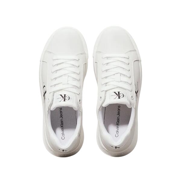 Γυναικεία Sneakers Calvin Klein Chunky Cupsole Leaceup Mon Lth Wn White YW0YW00823-YBR