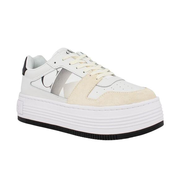 Γυναικεία Sneakers Calvin Klein Bold Flatf Low Lace Mix Nbs Sat Bright White_ Black YW0YW01308-01W