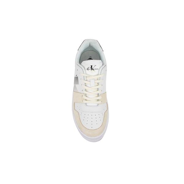 Γυναικεία Sneakers Calvin Klein Bold Flatf Low Lace Mix Nbs Sat Bright White_ Black YW0YW01308-01W
