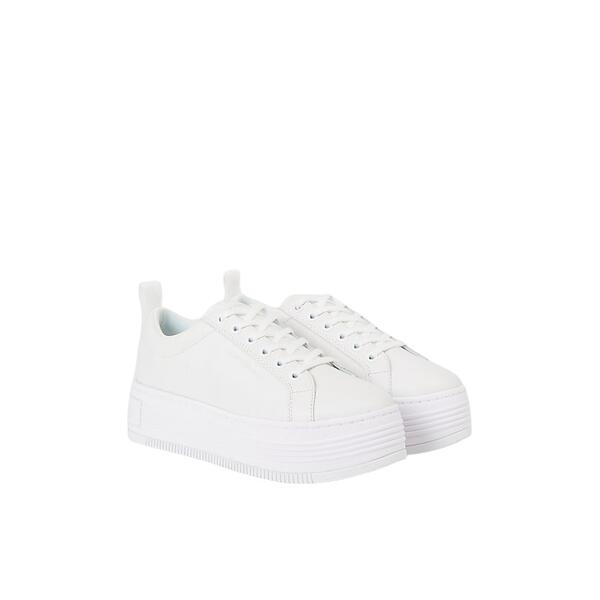 Γυναικεία Sneakers Calvin Klein Bold Flatf Low Laceup Lth In Lum Triple Bright White YW0YW01309-0K4