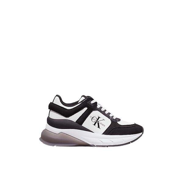 Γυναικείο Sneaker Calvin Klein Wedge Runner Lace Up Ml Mix Black/Bright White YW0YW01577-0GM