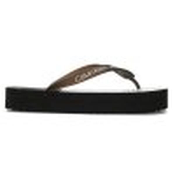 Γυναικεία Σανδάλια Calvin Klein Beach Sandal Flatform Monologo Black/Bright White YW0YW01617-0GM