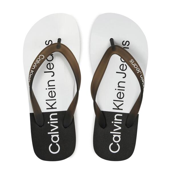 Γυναικεία Σανδάλια Calvin Klein Beach Sandal Flatform Monologo Black/Bright White YW0YW01617-0GM