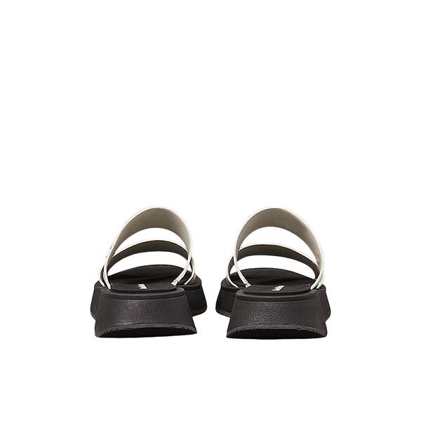 Γυναικείες Παντόφλες Calvin Klein Sandal Slide Double Strap Silver Birch Black YW0YW01694-CJH