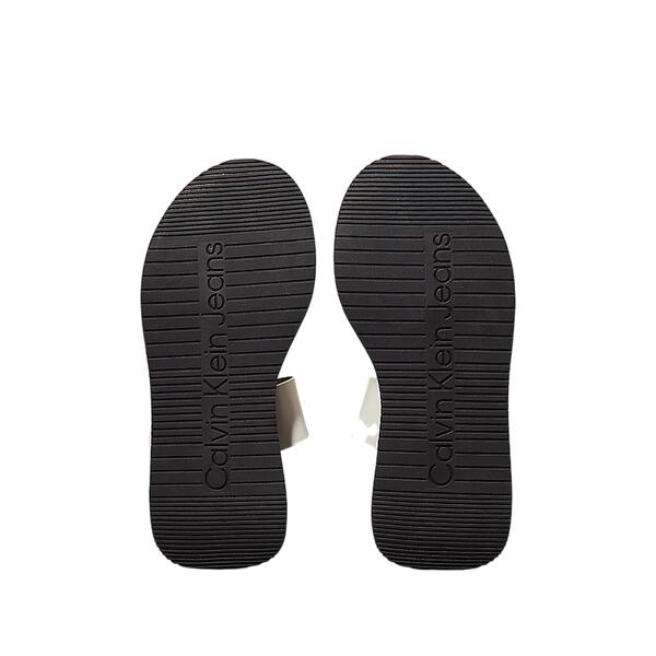 Γυναικείες Παντόφλες Calvin Klein Sandal Slide Double Strap Silver Birch Black YW0YW01694-CJH