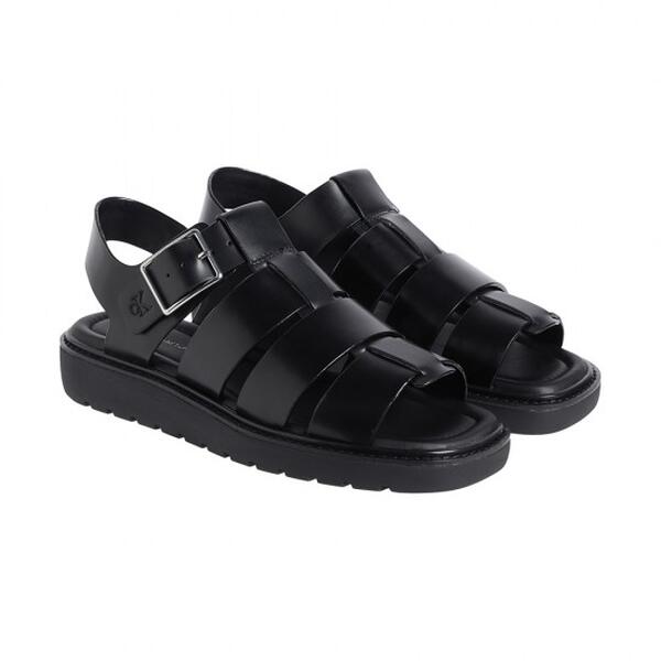 Γυναικείες Παντόφλες Calvin Klein Sq Molded Sdl Fisherman Mg Wn Triple Black YW0YW01700-0GJ