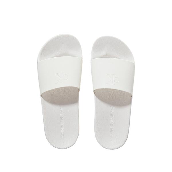 Γυναικείες Παντόφλες Calvin Klein Slide Monogram Tpu Bright White YW0YW01715-0K4