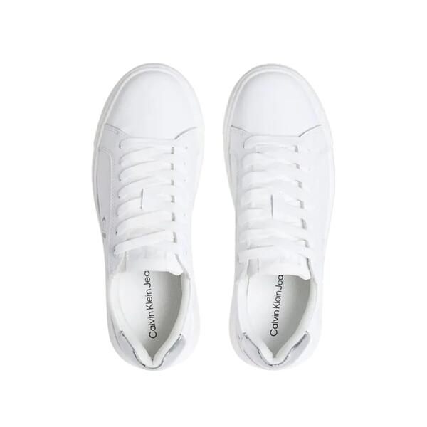 Ανδρικά Sneakers Calvin Klein Chunky Cupsole Lth Bright White Silver YW0YW01876-02R