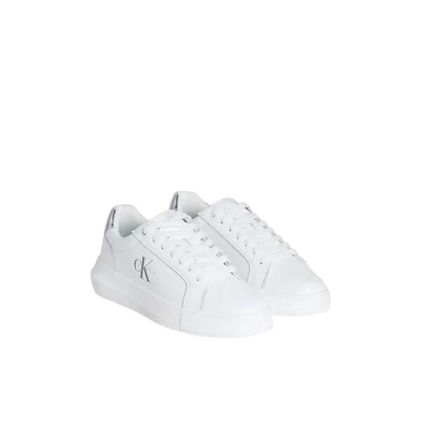 Ανδρικά Sneakers Calvin Klein Chunky Cupsole Lth Bright White Silver YW0YW01876-02R