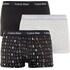 Ανδρικό Εσώρουχο Calvin Klein Low Rise Trunk 3pk Black Grey Heather Subdued Logo 0000U2664G-YKS